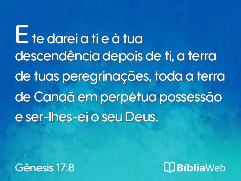 Gênesis 17:8 em imagem para compartilhar