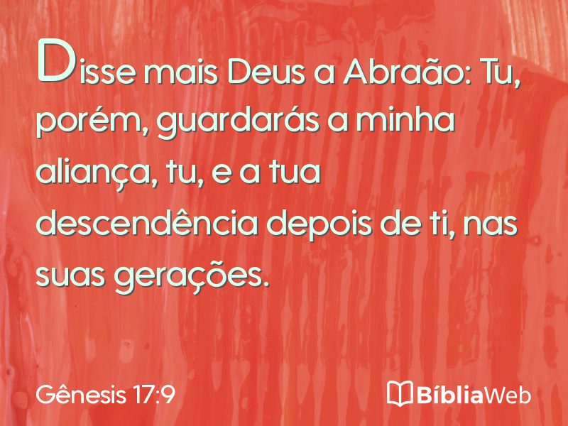 Gênesis 17:9 em imagem para compartilhar