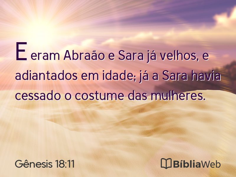 Gênesis 18:11 em imagem para compartilhar
