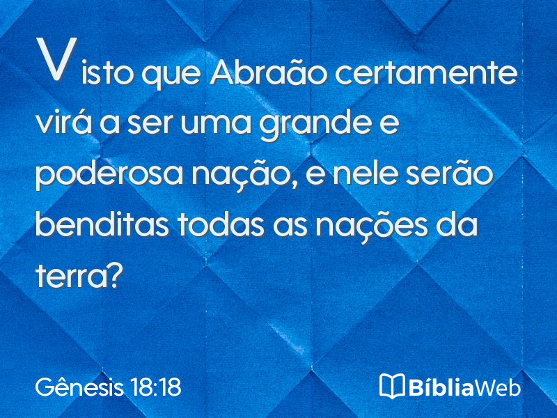 Gênesis 18:18 em imagem para compartilhar