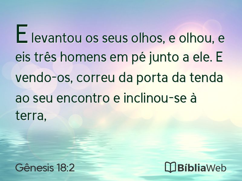 Gênesis 18:2 em imagem para compartilhar