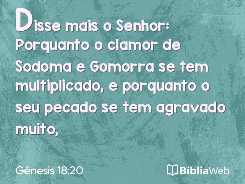 Gênesis 18:20 em imagem para compartilhar
