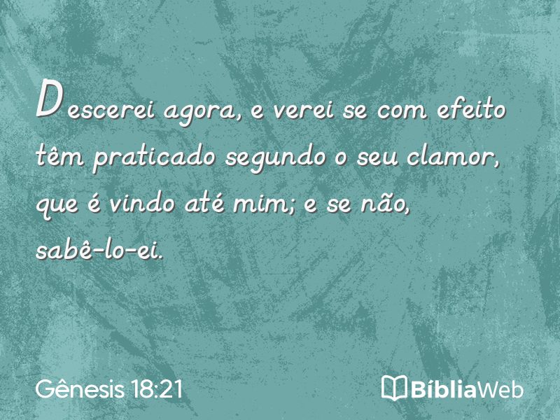 Gênesis 18:21 em imagem para compartilhar