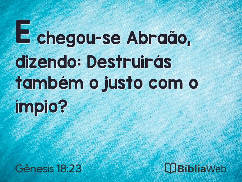 Gênesis 18:23 em imagem para compartilhar