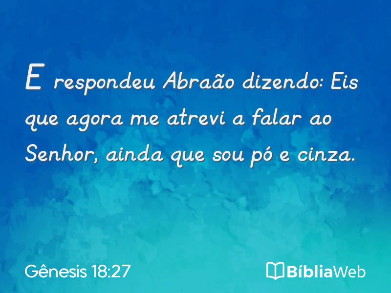 Gênesis 18:27 em imagem para compartilhar