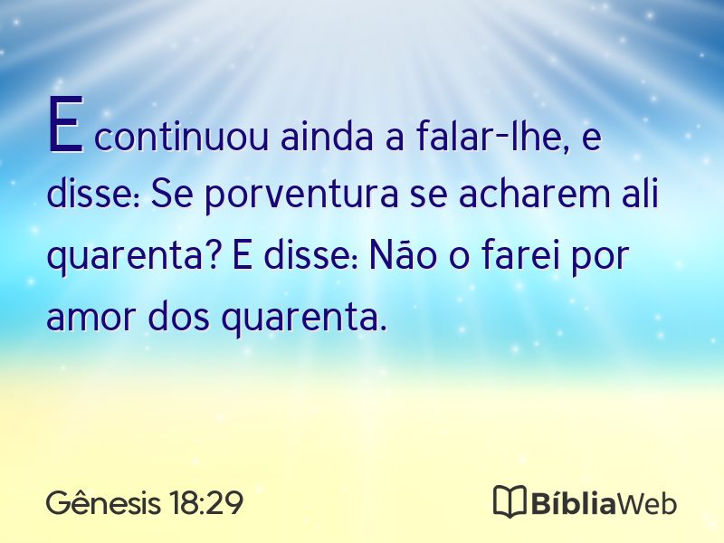 Gênesis 18:29 em imagem para compartilhar