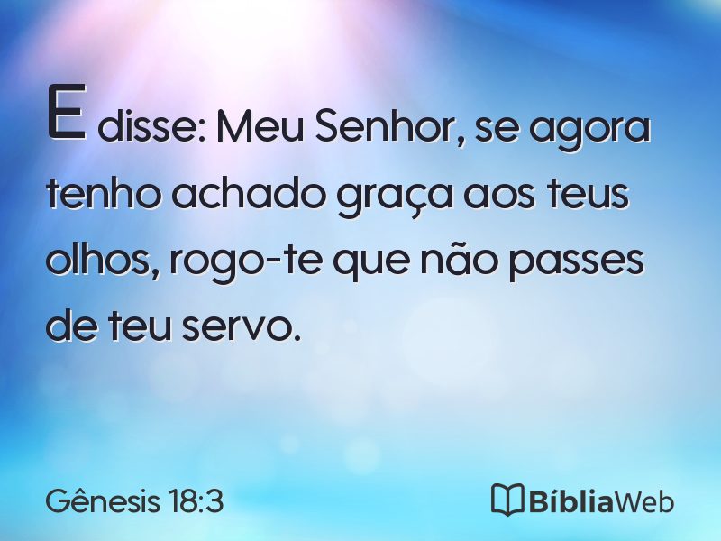 Gênesis 18:3 em imagem para compartilhar