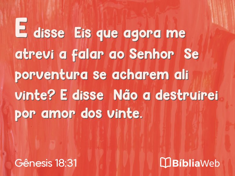 Gênesis 18:31 em imagem para compartilhar