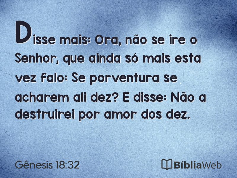 Gênesis 18:32 em imagem para compartilhar