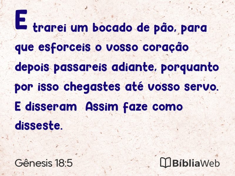 Gênesis 18:5 em imagem para compartilhar