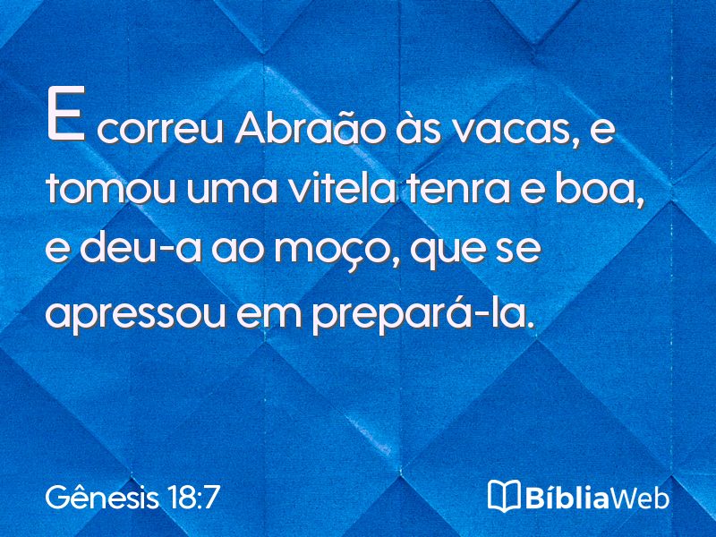 Gênesis 18:7 em imagem para compartilhar