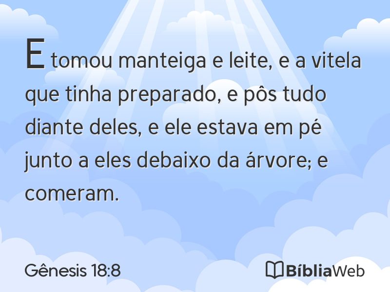 Gênesis 18:8 em imagem para compartilhar
