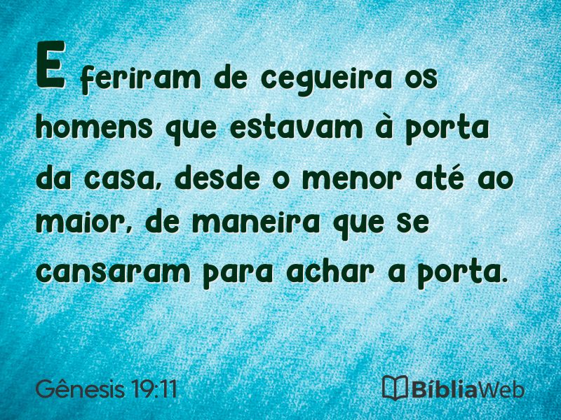 Gênesis 19:11 em imagem para compartilhar