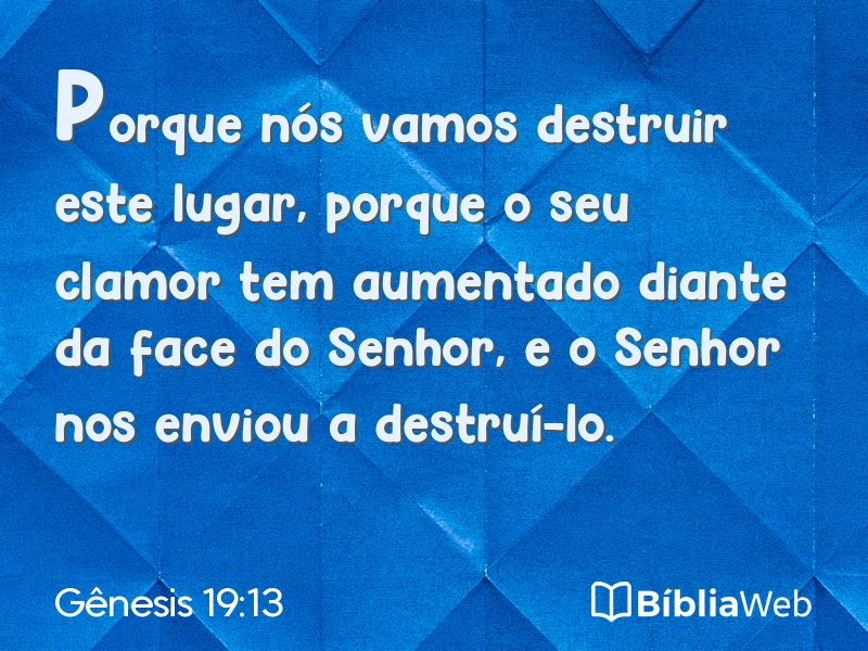 Gênesis 19:13 em imagem para compartilhar