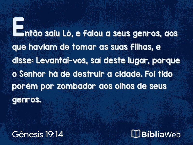 Gênesis 19:14 em imagem para compartilhar