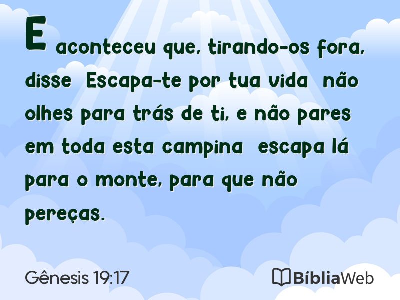 Gênesis 19:17 em imagem para compartilhar