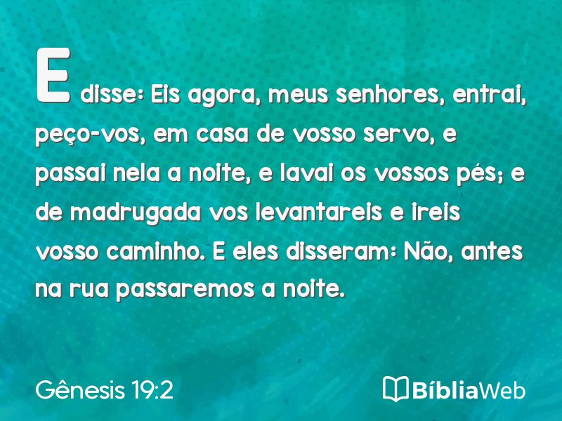 Gênesis 19:2 em imagem para compartilhar