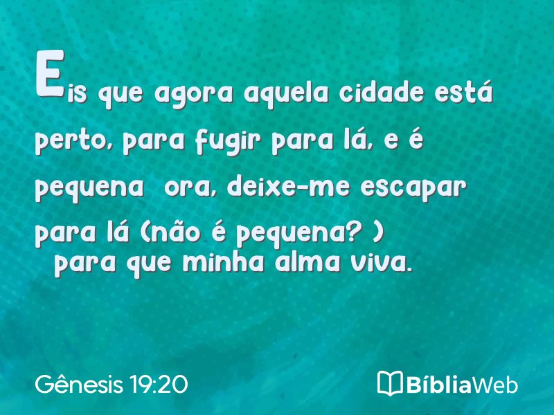 Gênesis 19:20 em imagem para compartilhar