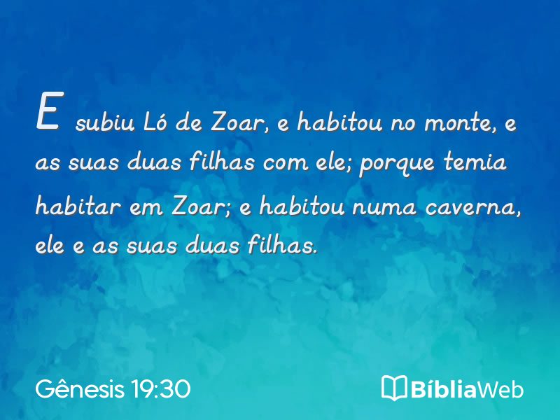 Gênesis 19:30 em imagem para compartilhar