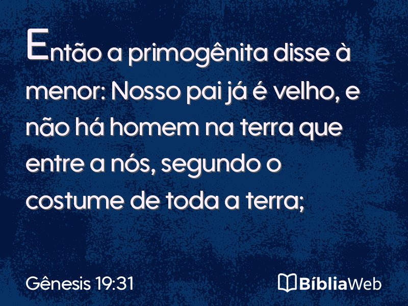 Gênesis 19:31 em imagem para compartilhar
