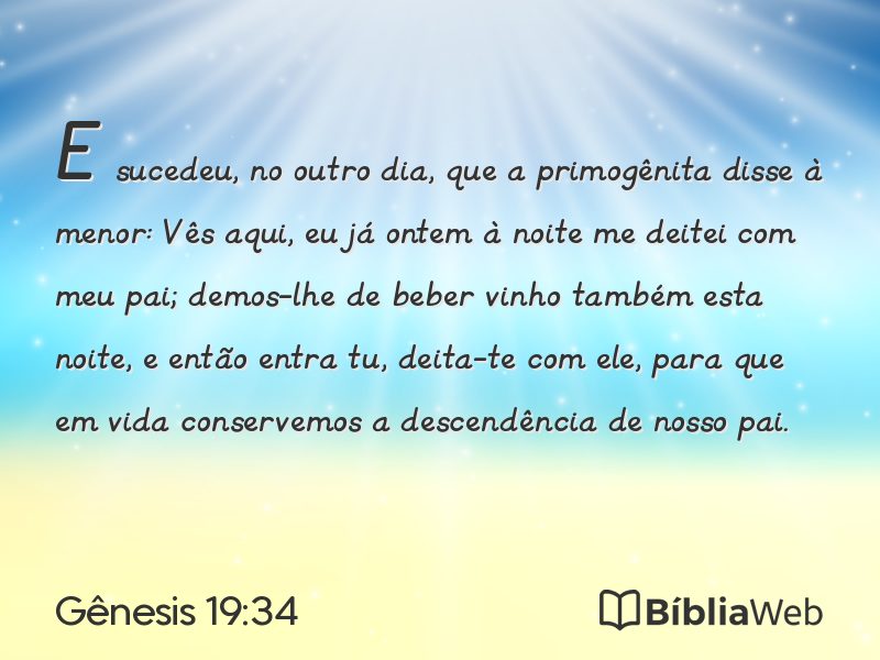 Gênesis 19:34 em imagem para compartilhar
