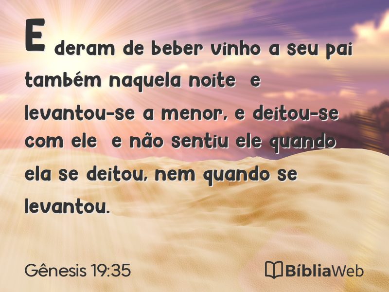 Gênesis 19:35 em imagem para compartilhar