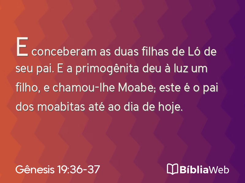 Gênesis 19:36-37 em imagem para compartilhar