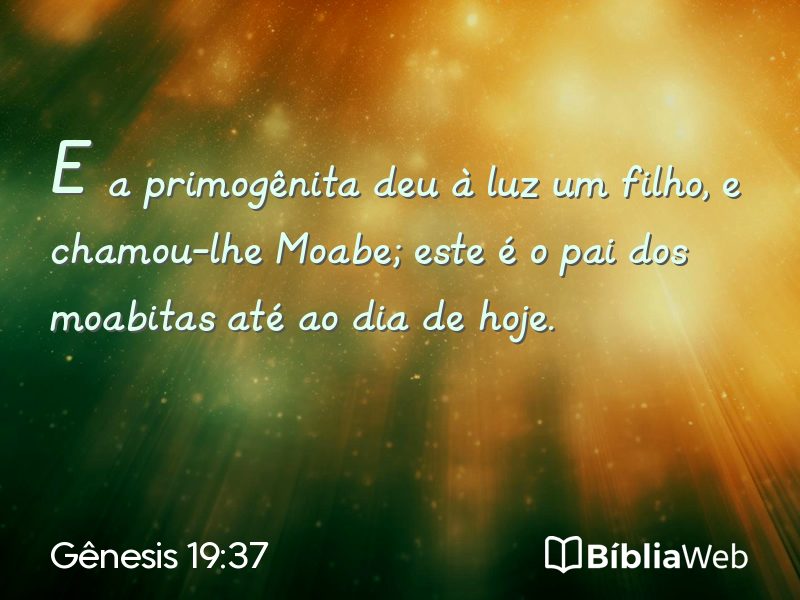 Gênesis 19:37 em imagem para compartilhar