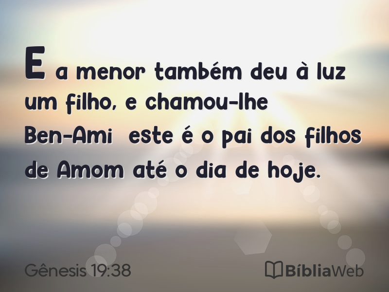 Gênesis 19:38 em imagem para compartilhar