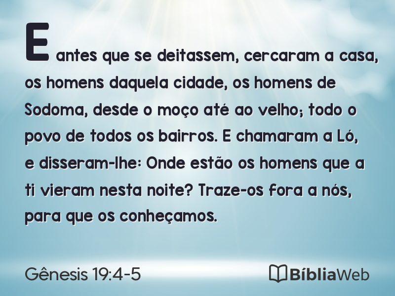 Gênesis 19:4-5 em imagem para compartilhar