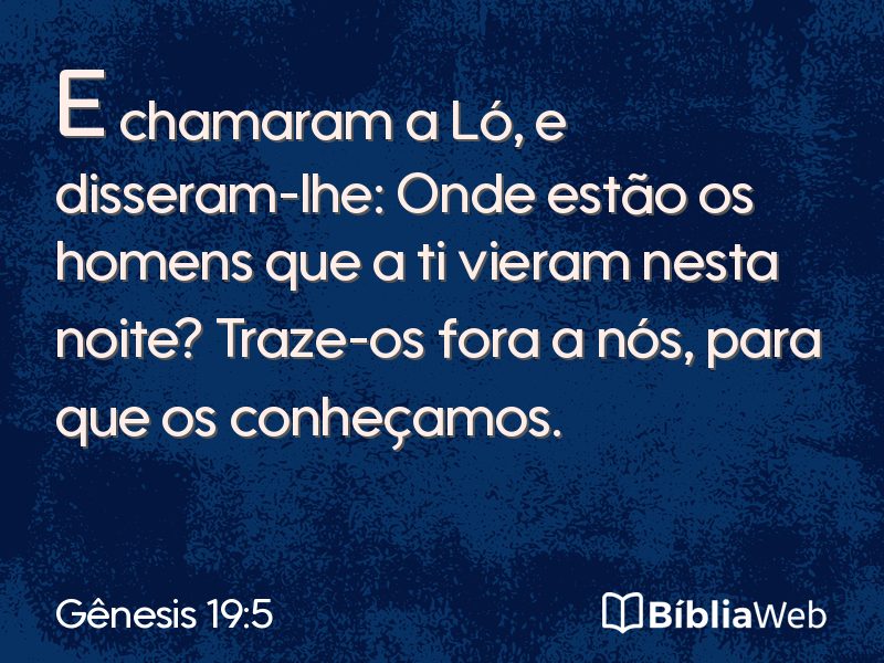 Gênesis 19:5 em imagem para compartilhar