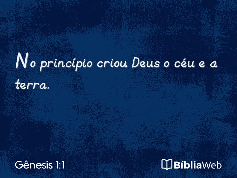 Gênesis 1:1 em imagem para compartilhar