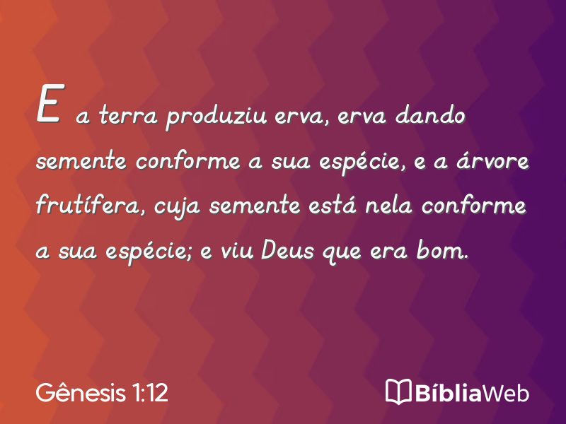 Gênesis 1:12 em imagem para compartilhar