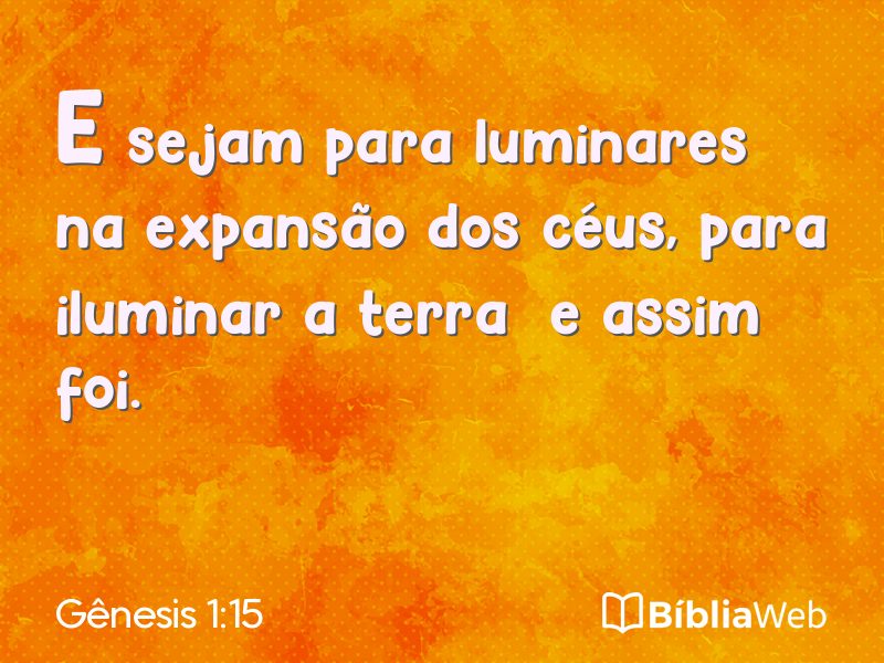 Gênesis 1:15 em imagem para compartilhar