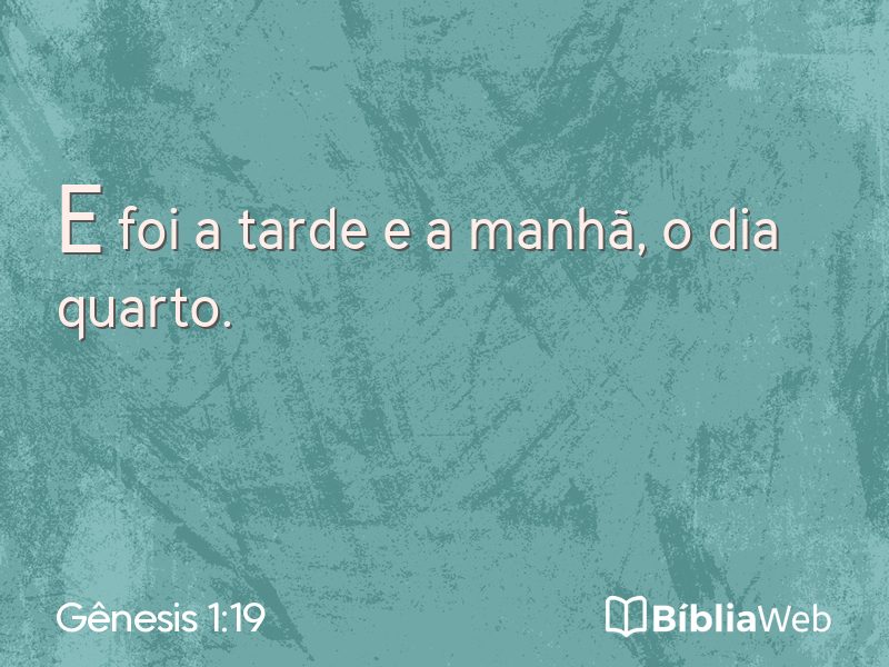 Gênesis 1:19 em imagem para compartilhar