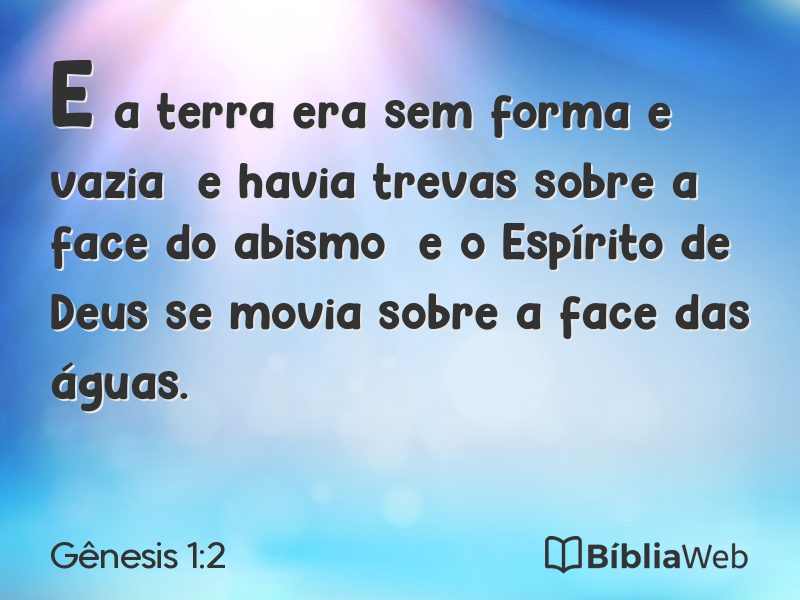 Gênesis 1:2 em imagem para compartilhar