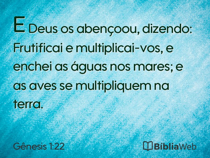 Gênesis 1:22 em imagem para compartilhar