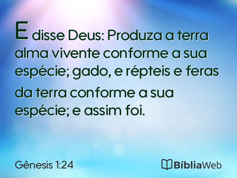 Gênesis 1:24 em imagem para compartilhar