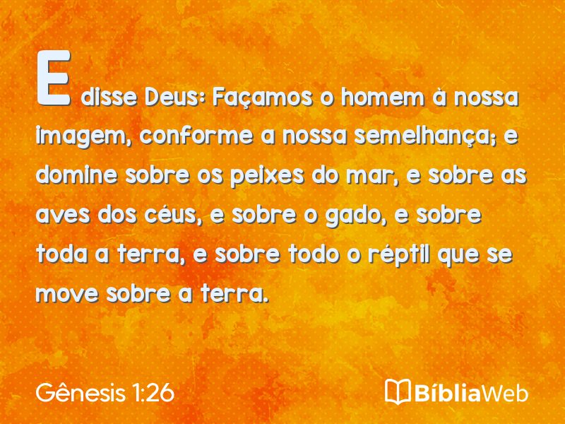 Gênesis 1:26 em imagem para compartilhar