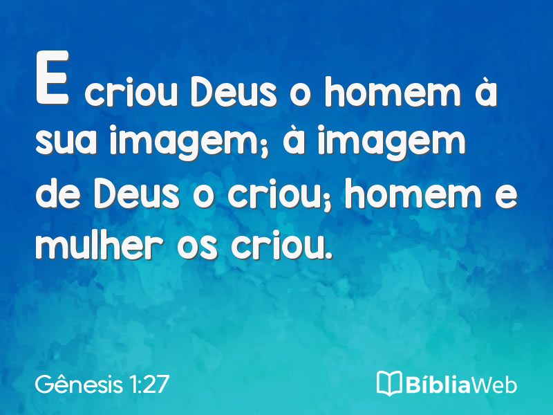 Gênesis 1:27 em imagem para compartilhar