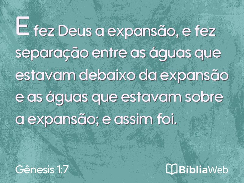 Gênesis 1:7 em imagem para compartilhar