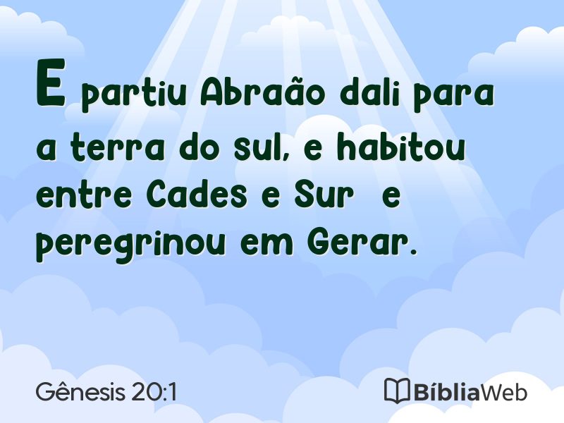 Gênesis 20:1 em imagem para compartilhar