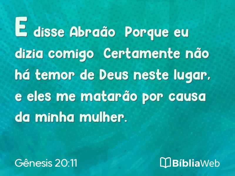 Gênesis 20:11 em imagem para compartilhar
