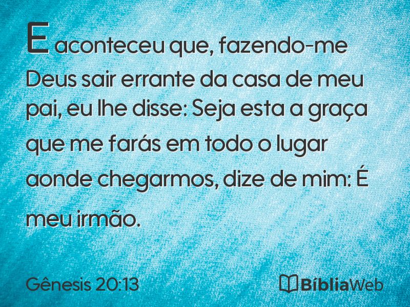 Gênesis 20:13 em imagem para compartilhar