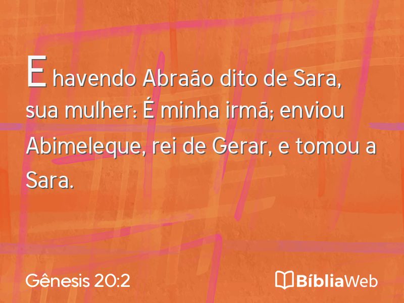 Gênesis 20:2 em imagem para compartilhar
