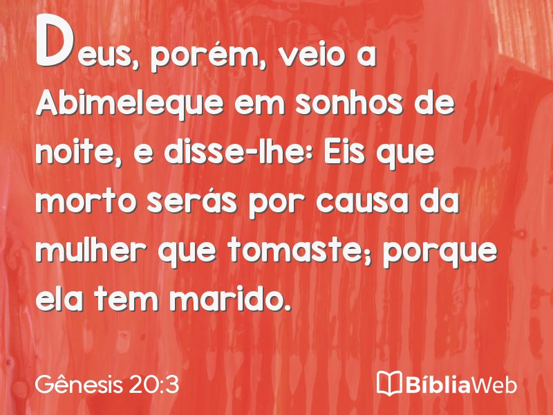 Gênesis 20:3 em imagem para compartilhar