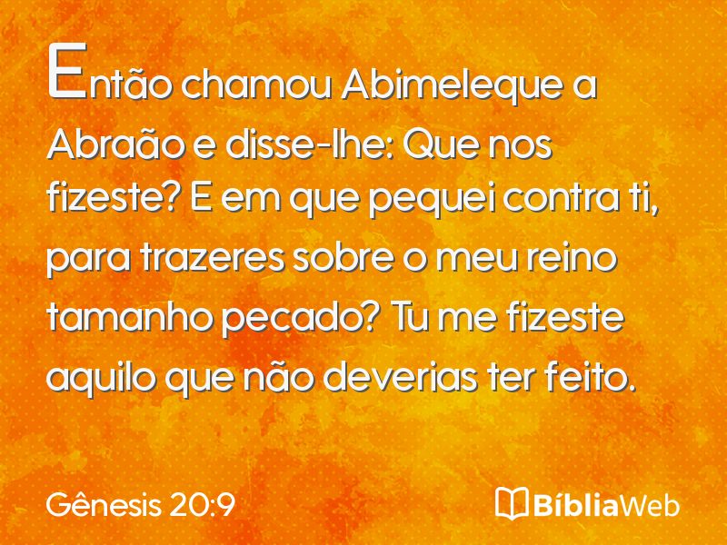 Gênesis 20:9 em imagem para compartilhar