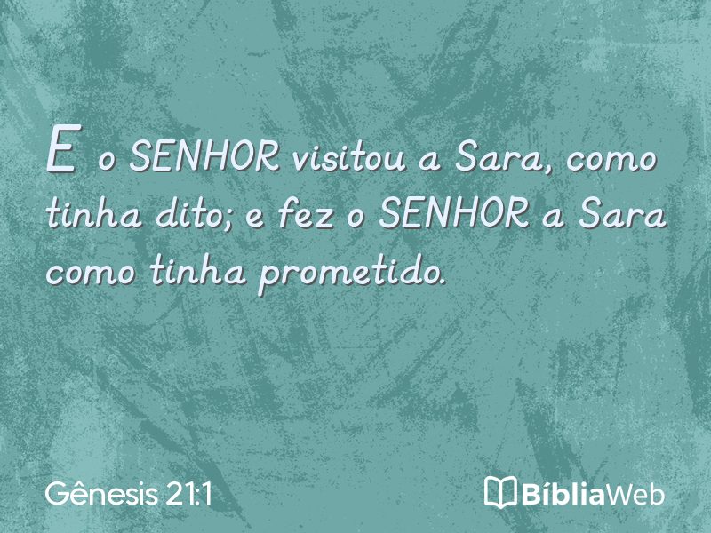 Gênesis 21:1 em imagem para compartilhar