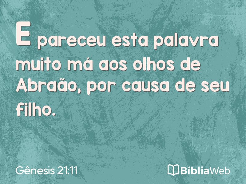 Gênesis 21:11 em imagem para compartilhar