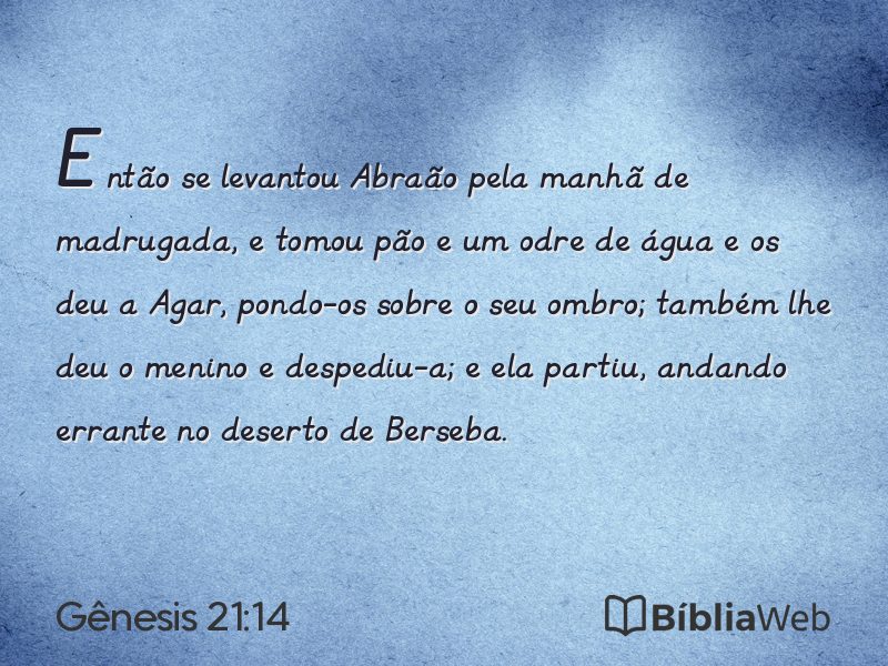 Gênesis 21:14 em imagem para compartilhar